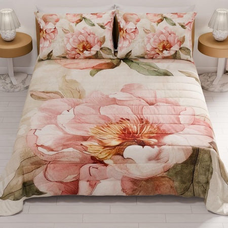 Copriletto trapuntato matrimoniale in stampa digitale – mod. 13 Hessense