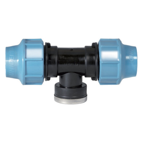 Raccordo a T con derivazione femmina in polipropilene per irrigazione e giardinaggio PN 16 Bar