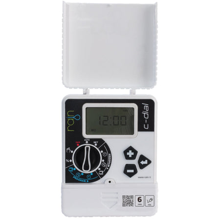 Centralina per irrigazione "Compact Dial" a 6 stazioni 9 VDC con ampio display
