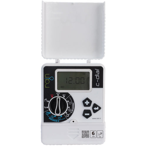 Centralina per irrigazione Compact Dial a 6 stazioni 9 VDC con ampio display