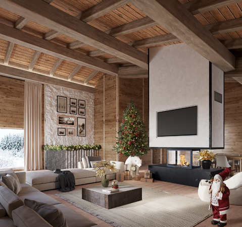 Albero di natale con Micro Led Incorporati "Harrison" 100 % PE Effetto Real Touch