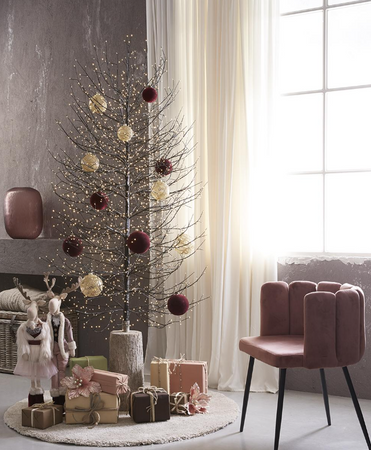 Albero luminoso "Faggio" tronco lungo rami a microled luce calda da interno ed esterno