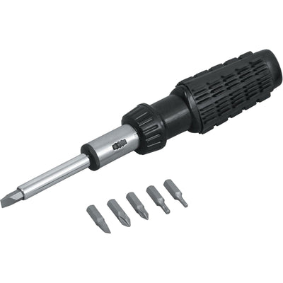 Cacciavite magnetico con 5 inserti e manico antiscivolo in blister, da 25 mm