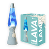 FISURA Lampada lava bullet Mundo liquido blu e lava bianca