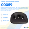 Sedile Ama universale in ecopelle nera con imbottitura