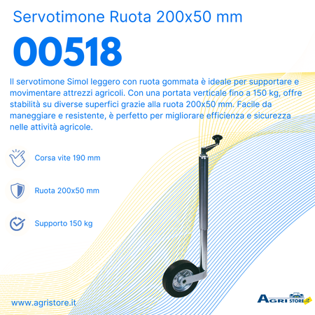 Servotimone leggero a ruota Simol portata 150kg