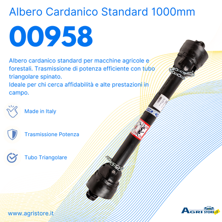 Cardano standard 2x1000 con tubo triangolare spinato