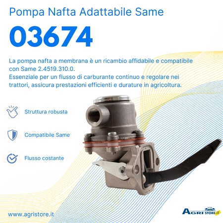 Pompa nafta a membrana adattabile Same 2.4519.310.0