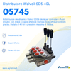 Distributore Walvoil SD5 a 3 leve doppio effetto - 40L