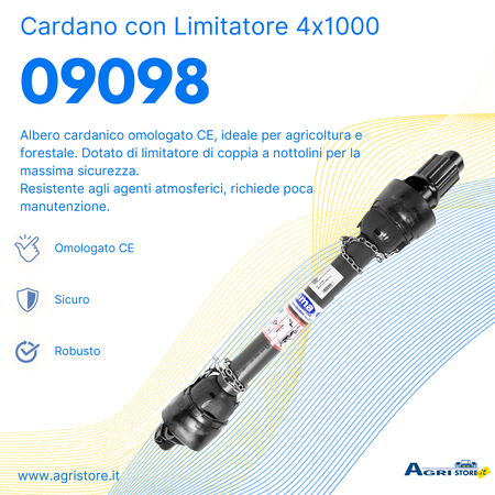 Cardano con limitatore a nottolini 4x1000