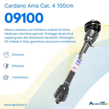Cardano Ama con limitatore a dischi di attrito cat. 4 100cm