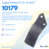 Zappa sx adattabile Howard u-e Ar 80x7,foro 12,5 confezione da 10 pezzi