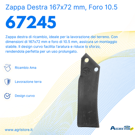 Zappa dx L 167,H 72,foro 10,5