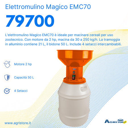 Elettromulino Magico EMC70 da 50 L e 2 hp
