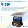Elettrificatore Ranch Ama S750 a batteria con alimentazione a pannello solare 10W