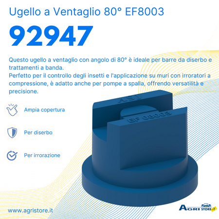 Ugello a ventaglio con angolo ad 80° EF8003 confezione da 15 pezzi