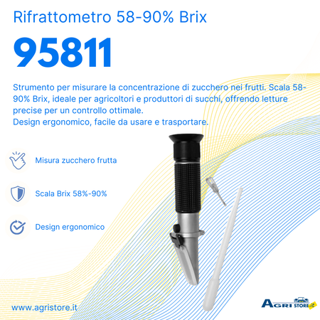 Rifrattometro in scala 58-90% Brix