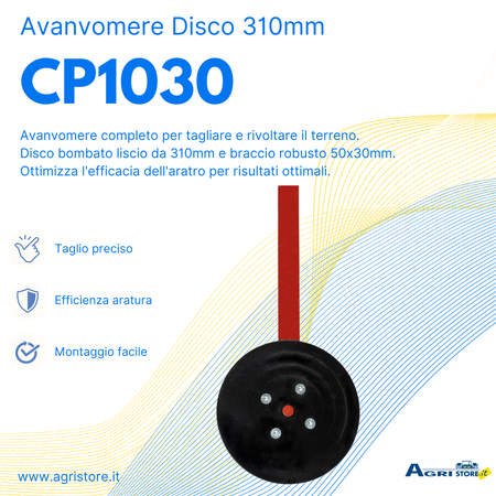Avanvomere completo con disco 310mm e braccio 500x300mm