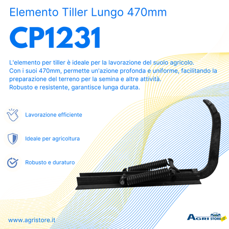 Elemento per tiller lungo da 470mm