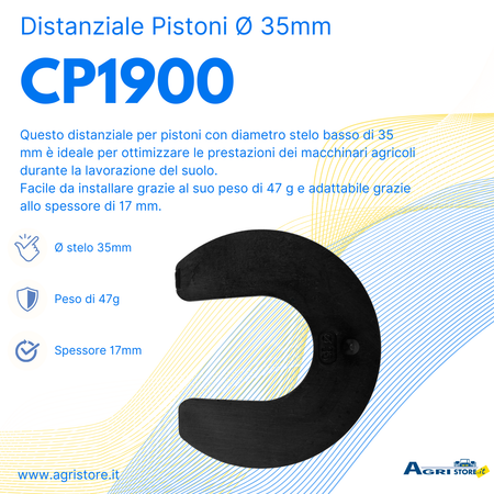 Distanziale per pistoni con Ø stelo basso 35mm
