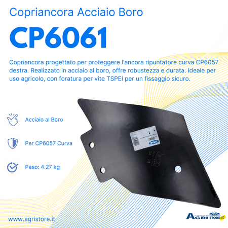 Copriancora a un foro per ancora ripuntatore curva dx