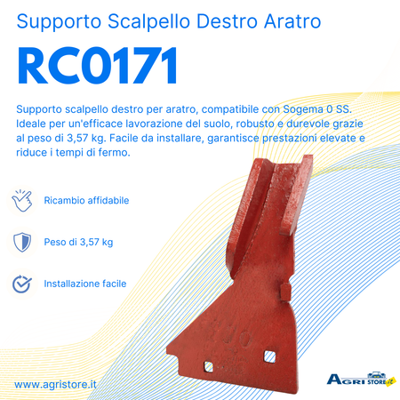 Supporto scalpello dx adattabile Sogema 0 SS