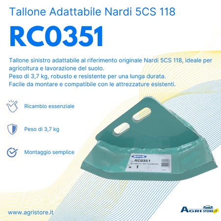 Tallone adattabile Nardi 5CS 118 sx