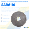 Flangia 115X10 foro quadro 26mm convessa