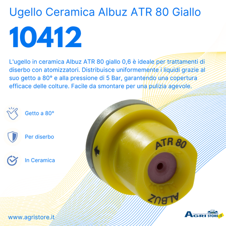 Ugello in ceramica Albuz ATR 80 giallo 0,6 confezione da 3 pezzi