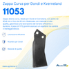Zappa DX Curva 80x8mm Foro Ø 46mm Dondi, Kverneland confezione da 5 pezzi