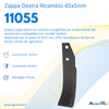 Zappa DX 45x5mm Foro Ø 42mm Goldoni confezione da 3 pezzi