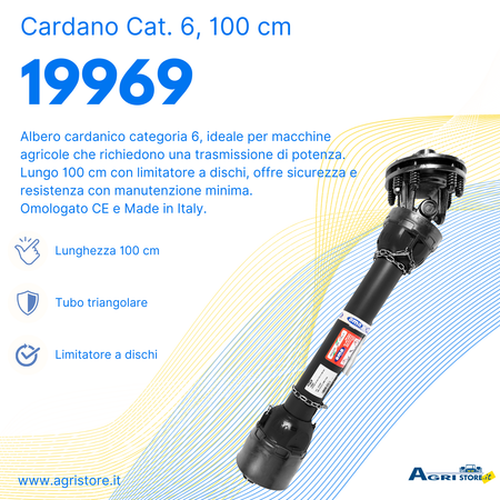 Cardano Ama con limitatore a dischi di attrito cat. 6 100cm 2 ferodi