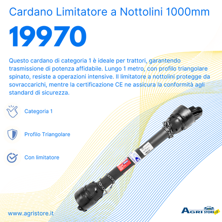 Cardano con limitatore a nottolini 1x1000