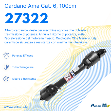 Cardano Ama con ruota libera cat. 6 100cm