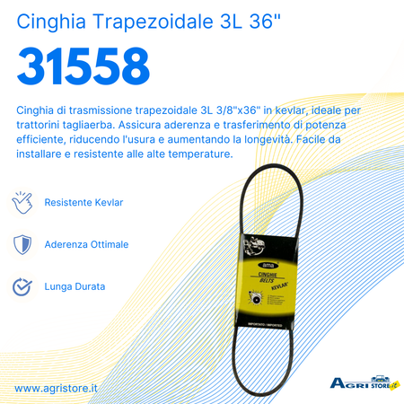 Cinghia trapezoidale 3L 36"