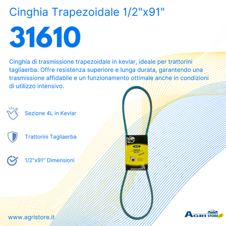 Cinghia trapezoidale 4L 91"