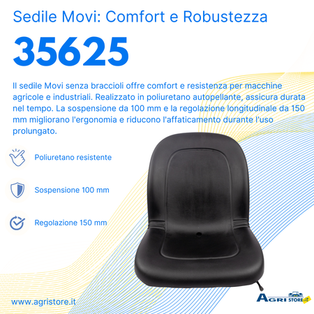 Sedile garden serie Movi senza braccioli