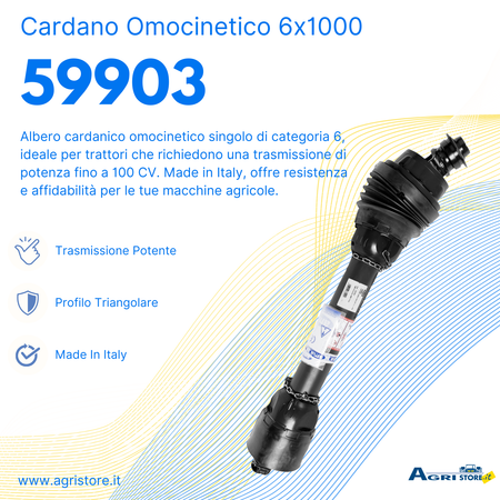 Cardano omocinetico singolo 6x1000 Quality line