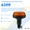 Lampeggiante a LED 12-24V base a baionetta 144x111mm
