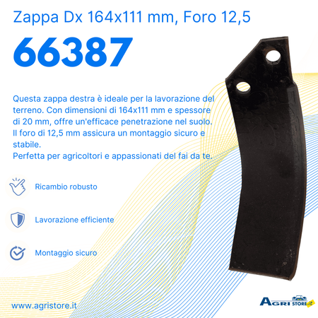 Zappa dx L 164,H 111,s 20,foro 12,5