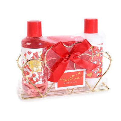 Confezione regalo San Valentino con 2 prodotti corpo e spugna
