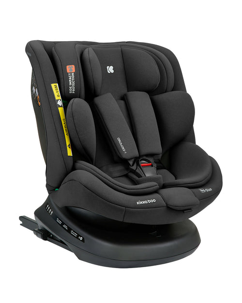 KIKKABOO Seggiolino Auto 40-150 cm i-Defend i-SIZE colore BLACK - Seggiolino Auto con Base Isofix, Da 40 a 150 cm, Omologato ECE R129/03, Girevole A 360° E Reclinabile, Gruppo 0+/1/2/3 Da 0 A 12 Anni, Black, Nero