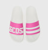 GCDS CIABATTE SLIDERS LOGO CHAIN da donna