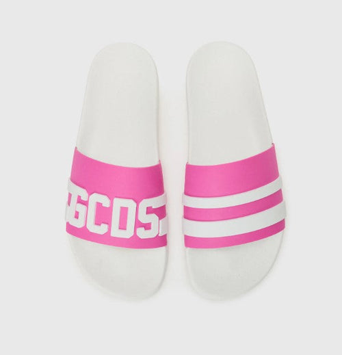 GCDS CIABATTE SLIDERS LOGO CHAIN da donna