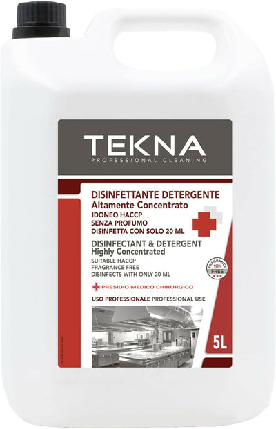 Tekna disinfettante detergente altamente concentrato 5 litri pulizia utensili
