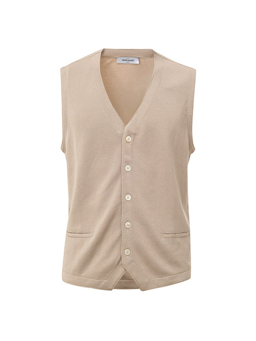 Gran Sasso Gilet beige da uomo