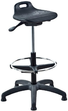 Sgabello con elevazione a gas e poggiapiedi per ufficio