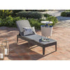 Lettino prendisole con cuscino grigio scuro - imitazione rattan intrecciato - ALLIBERT by KETER - 4 posizioni - JAIPUR