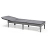 Lettino prendisole con cuscino grigio scuro - imitazione rattan intrecciato - ALLIBERT by KETER - 4 posizioni - JAIPUR