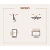 Schermo PC - JAPANNEXT - 23.8 FHD - IPS - 60Hz - Supporto ergonomico